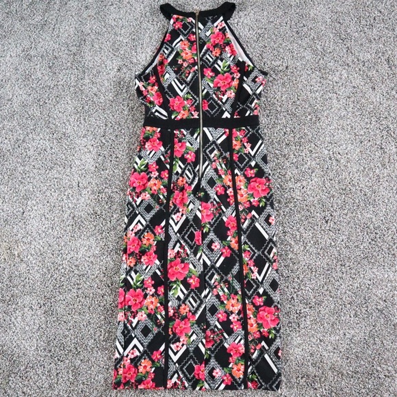 Marilyn Monroe floral Aztec print midi dress M - Picture 2 of 5